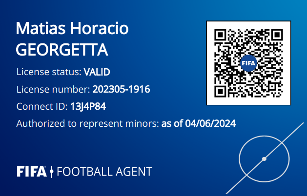 Licencia FIFA Matías Georgetta